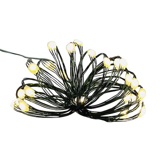 24ct. Warm White LED Bead String Lights on Green Wire by Ashland®